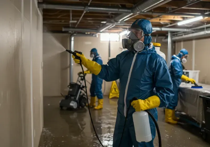 Basement Sanitization and Antimicrobial Treatment process in Burlington, WA