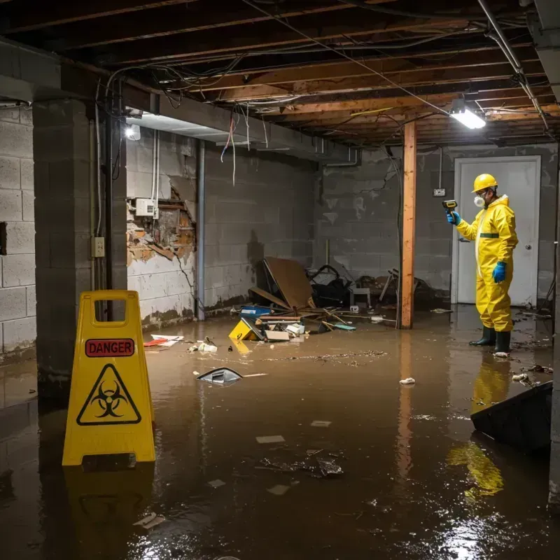 Flooded Basement Electrical Hazard in Burlington, WA Property