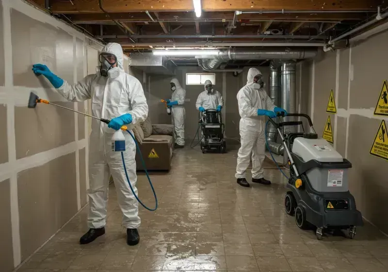 Basement Moisture Removal and Structural Drying process in Burlington, WA